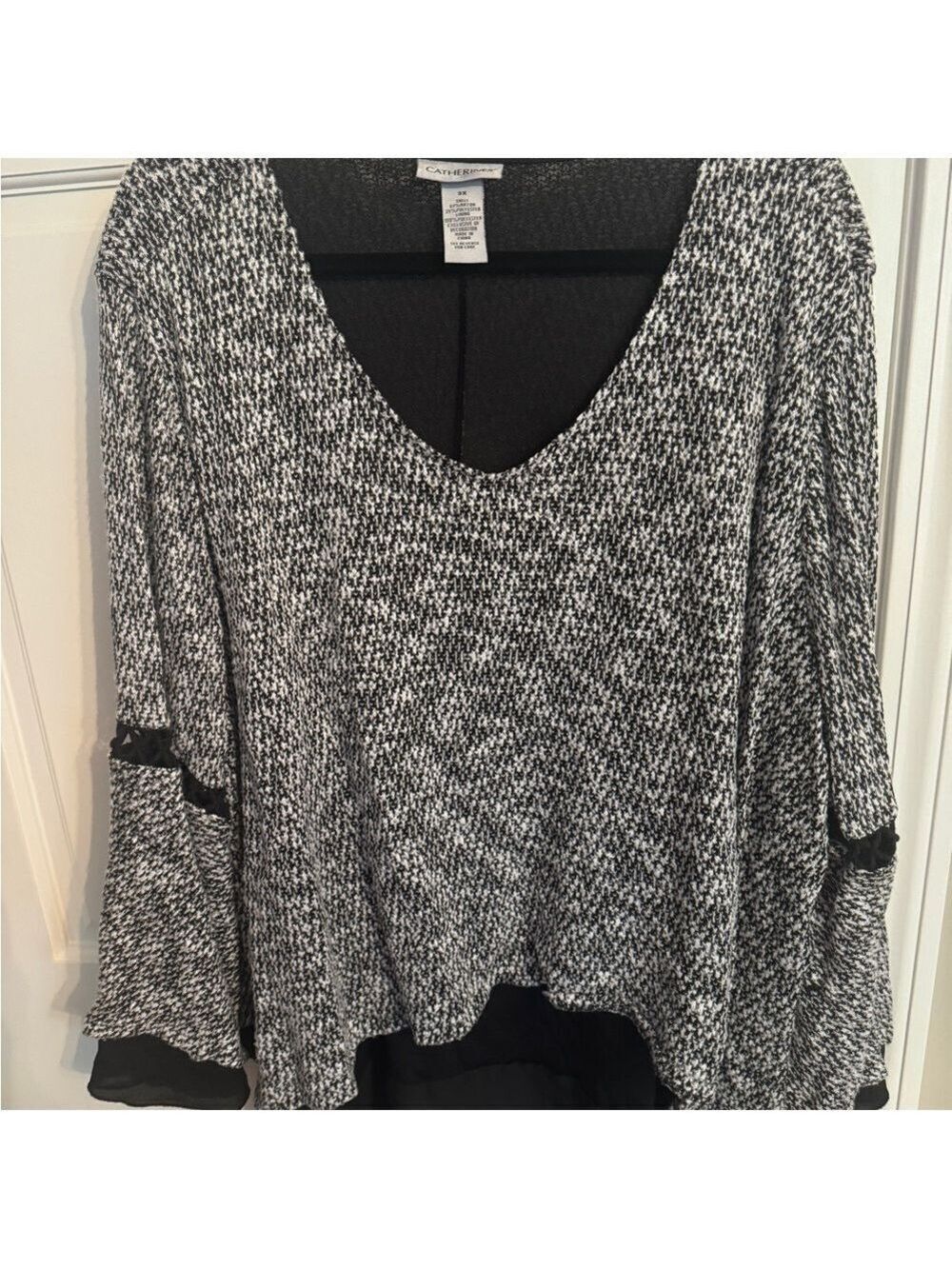 Catherines Monochrome Knit Blouse